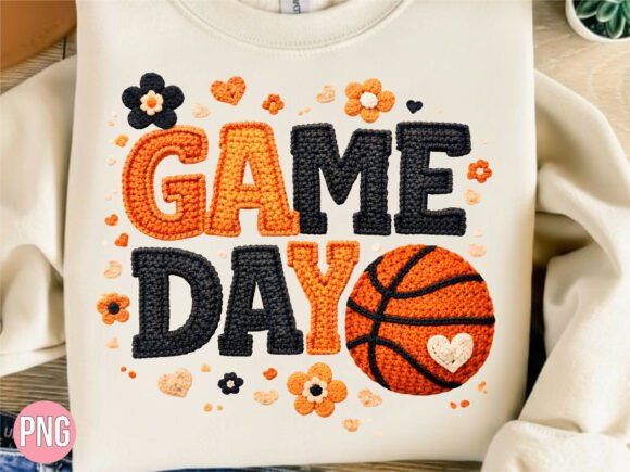 Basketball Game Day Crochet Style PNG: Integrating Digital Assets into Creative Workflows