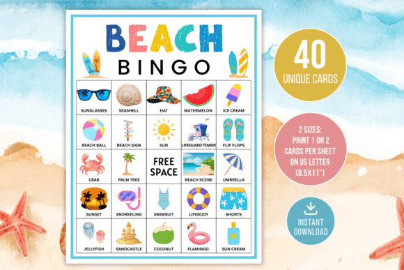 Beach Bingo Game Printable: The Ultimate Screen-Free Activity for Kids
