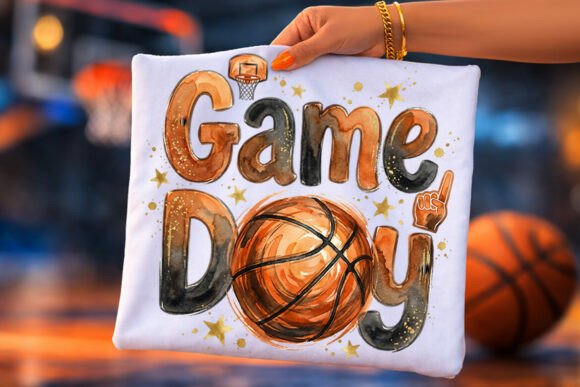 Brushstroke Basketball Game Day T-Shirt: A Digital Design Guide