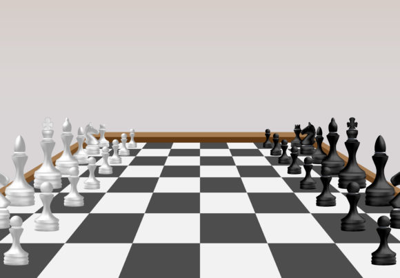 Chess Board Game Concept of Business Strategy