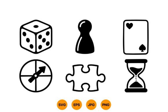 Designing with the Classic Game Icon Clipart Set: A Guide to Minimalist Vector Assets