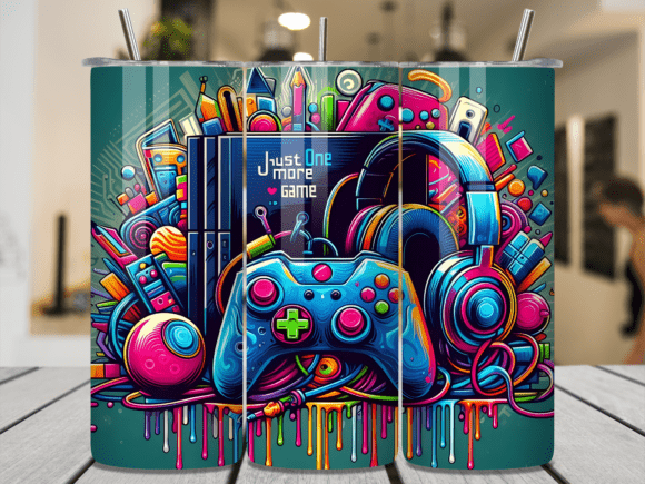 Elevate Your Sublimation Projects with the Colorful Video Game Controller Tumbler Digital Download
