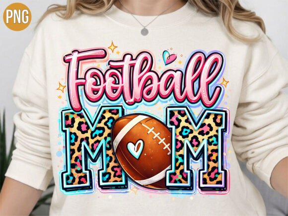 Elevating Game Day Style with the Football Mom Leopard Sports Game Day PNG