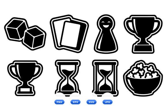 Elevating Tabletop Design with a Bold Board Game Icons SVG Set