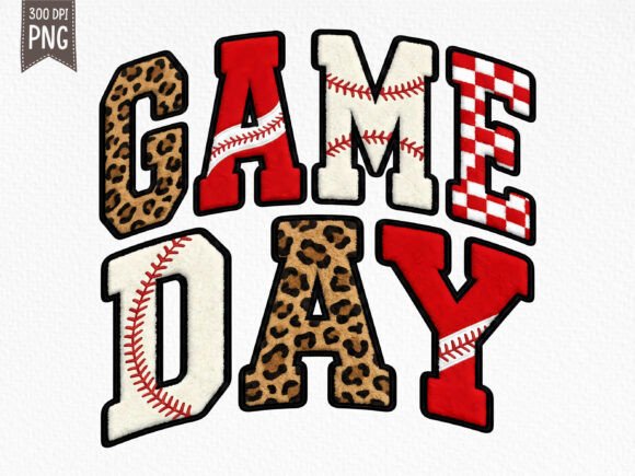 Faux Yarn Baseball Game Day PNG: Design Guide