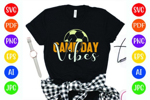 Football Game Day Vibes T-Shirt: Celebrate Your Team Spirit with Custom Design Files