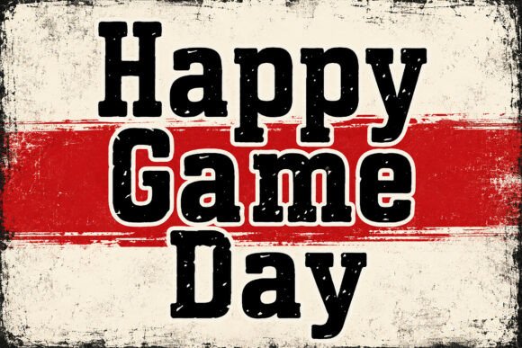 Happy Game Day: The Ultimate Vintage Sports Font for Bold Design Statements