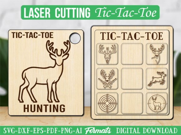 Hunting Deer Tic Tac Toe Puzzle Game SVG: A Comprehensive Guide to Laser Cut Fabrication and Design