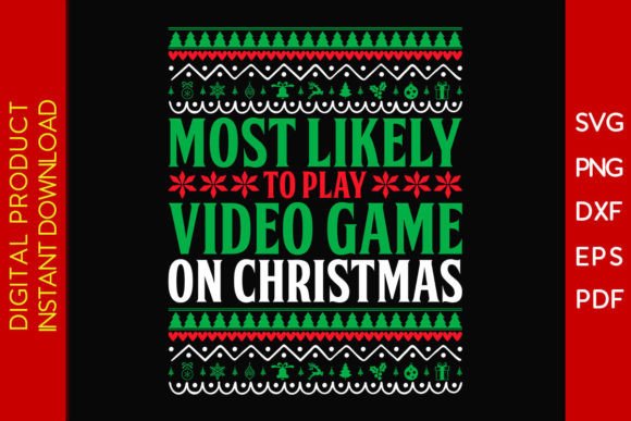 Play Video Game on Christmas Ugly Design