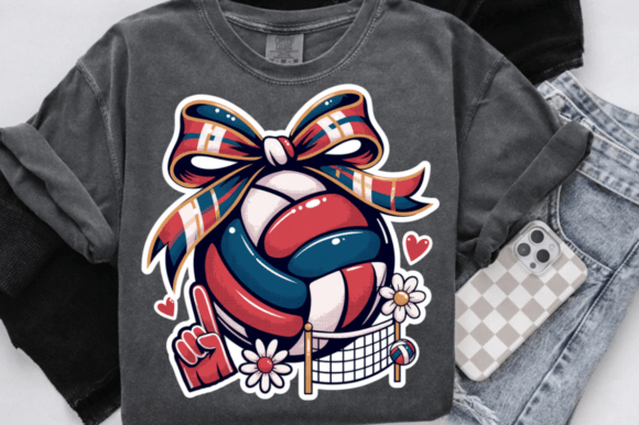 Preppy Volleyball PNG and Game Day PNG: Elevating Seasonal Crafting with High-Resolution Digital Assets
