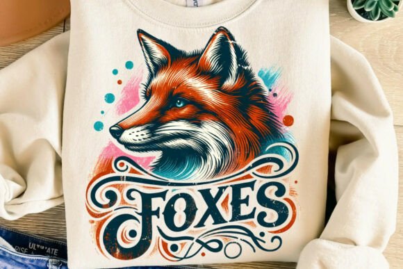 Retro Foxes Sport Mascot Game Day PNG Guide