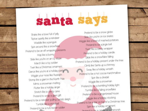 Santa Says Movement Game Printable: Elevate Your Holiday Fun with a Playful Twist