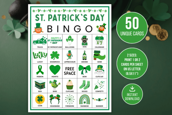 St Patricks Day Bingo Printable Game Guide