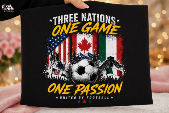 Three Nations One Game Soccer PNG: A Design That Unites Passion and Purpose